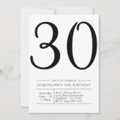 Elegant zeventig 30e verjaardag Eenvoudig feest Kaart (Voorkant)
