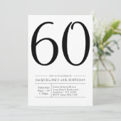Elegant zeventig 60ste verjaardag Eenvoudig feest Kaart (Staand voorkant)
