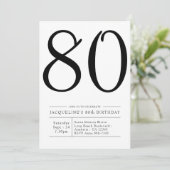 Elegant zeventig 80ste verjaardag Eenvoudig feest Kaart (Staand voorkant)