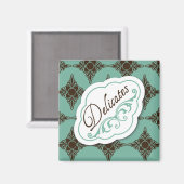 Elegant ziet "Delicates" waslabel Magnet (Voorkant / Achterkant)