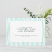 Elegant Zigzag Wedding Invitting Kaart (Staand voorkant)