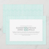 Elegant Zigzag Wedding Invitting Kaart (Voorkant / Achterkant)