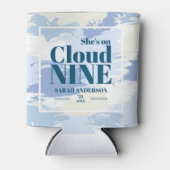 Elegant Zij is op Cloud Nine Bruidsdiner Blauw Blikjeskoeler (Voorkant)