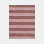 Elegant zijde Roos en verlegen roze gestreept patr Fleece Deken (Voorkant)