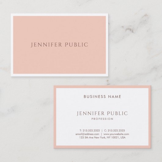 Elegant zijderoute, moderne, stijlvolle luxe luxe visitekaartje (Voorkant / Achterkant)