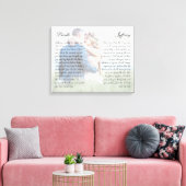 Elegant Zijn & Hers Wedding Vow Art Custom Photo Canvas Afdruk (Insitu (Woonkamer))