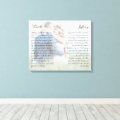 Elegant Zijn & Hers Wedding Vow Art Custom Photo Canvas Afdruk (Insitu (Houten vloer))