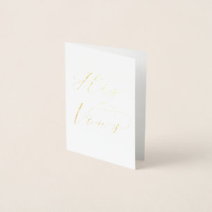 Elegant Zijn Vows Wedding Card voor Groom's Vows Folie Kaarten