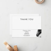 Elegant zijpaard hoofd BW Bedankt Business Notitiekaartje (Voorkant / Achterkant in situ)