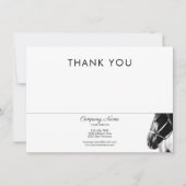Elegant zijpaard hoofd BW Bedankt Business Notitiekaartje (Voorkant)