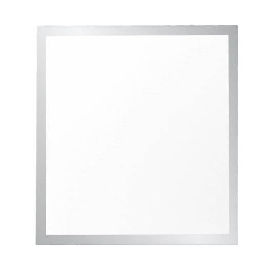 Elegant Zilver Blank Notitieblok (Voorkant)
