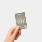 ELEGANT ZILVER BLEEK GOUD VIP EVENEMENTENTOEGANGS BADGE (Handheld)