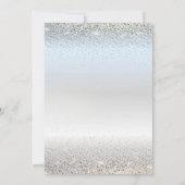 Elegant zilver Confetti glas zilver pensioen Kaart (Achterkant)