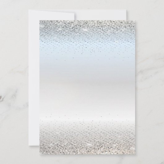 Elegant zilver Confetti glas zilver pensioen Kaart (Achterkant)