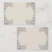 Elegant zilver en beige visitekaartje (Voorkant / Achterkant)