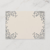 Elegant zilver en beige visitekaartje (Achterkant)