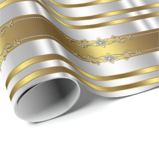 Elegant zilver en goud cadeaupapier (Rol Hoek)