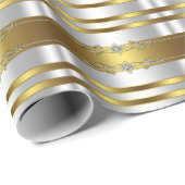 Elegant zilver- en goudkleurig cadeauverpakkings p cadeaupapier (Rol Hoek)
