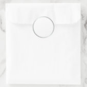 Elegant Zilver en Wit zonder tekst Ronde Sticker (Tas)