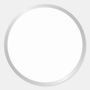 Elegant Zilver en Wit zonder tekst Ronde Sticker