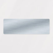 Elegant zilver faux geborsteld metaal labels (Design 2)