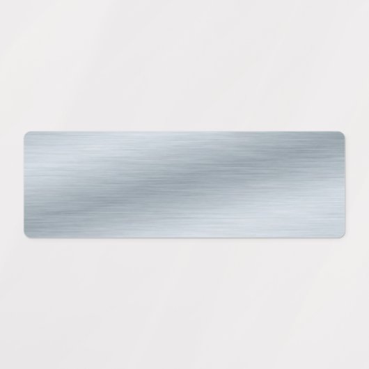 Elegant zilver faux geborsteld metaal labels (Design 2)