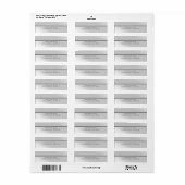 Elegant Zilver Faux Metaal Bruiloft Adres Label (Full Sheet)