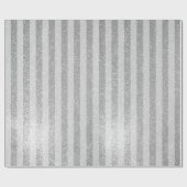Elegant zilver glitter chique strepen inpakpapier (Vlak)