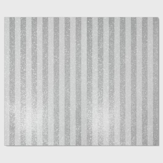 Elegant zilver glitter chique strepen inpakpapier (Vlak)