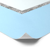 Elegant Zilver glitter ombre Blauw Zoet 16 Welkom Poster (Hoek)