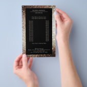 Elegant zilver goud aan beide zijden flyer (Hand)
