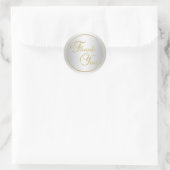 Elegant zilver goud dank u envelop afdichtingen ronde sticker (Tas)