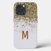 Elegant Zilver Goud Glitter Custom monogrammed Case-Mate iPhone Case (Achterkant)