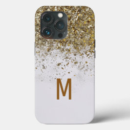 Elegant Zilver Goud Glitter Custom monogrammed Case-Mate iPhone Case