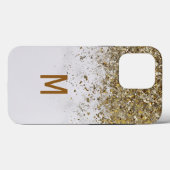 Elegant Zilver Goud Glitter Custom monogrammed Case-Mate iPhone Case (Achterkant (horizontaal))