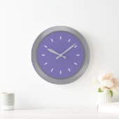 Elegant zilver grijs & Periwinkle blauw Grote Klok (Huis)