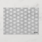 Elegant Zilver Grijs Trouwtafel Nummer Kaart (Achterkant)