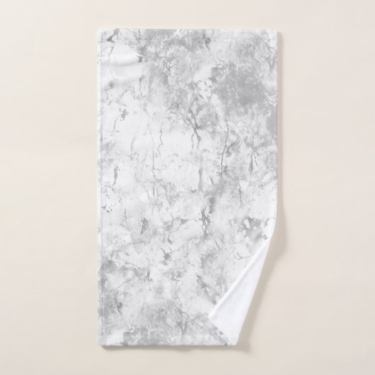 Elegant zilver marmer bad handdoek (Handdoek)