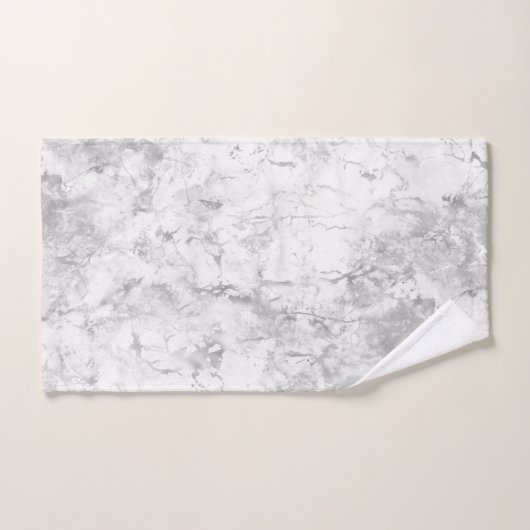 Elegant zilver marmer bad handdoek (Handdoek)