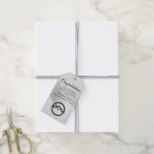 Elegant Zilver Onroerend Goed Cadeaulabel (Met Touw)