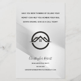 Elegant Zilver Onroerend Goed Flyer