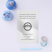 Elegant Zilver Onroerend Goed Flyer (Enkel)