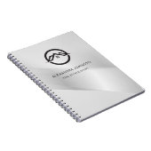 Elegant Zilver Onroerend Goed Notitieboek (Rechterzijde)