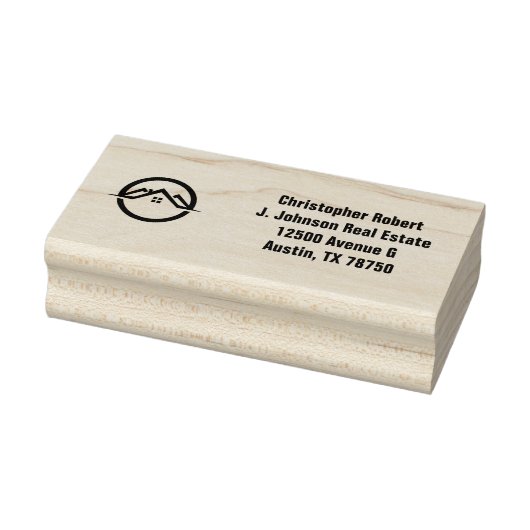 Elegant Zilver Onroerend Goed Rubberstempel (Stempel)
