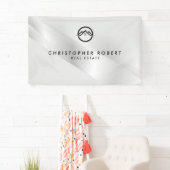 Elegant Zilver Onroerend Goed Spandoek (Insitu)