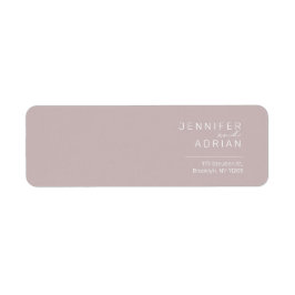 Elegant Zilver Roze Minimaal Modern Retouradres Etiket