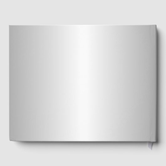 Elegant Zilver Roze Rose Goud Monogrammen Bruiloft Gastenboek (Achterkant)