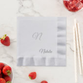 Elegant zilver, vast, monogrammen Napkins Servet (Insitu)
