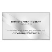 Elegant Zilver Vastgoed Magnetisch Visitekaartje (Voorkant)