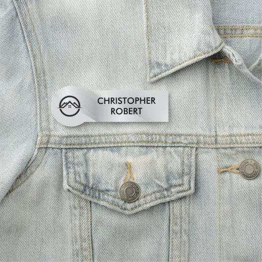 Elegant Zilver Vastgoed Naamplaatje (In situ)